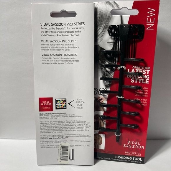 Vidal Sassoon Hair Styling Braiding Tool Set of 2 - Picture 7 of 13